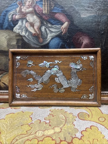 Ancien plateau marqueterie - ancien,
