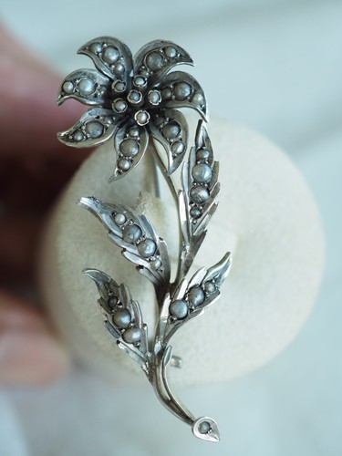 Broche ancien argent massif - ancien,