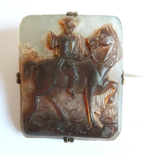 Broche camée nacre - broche,